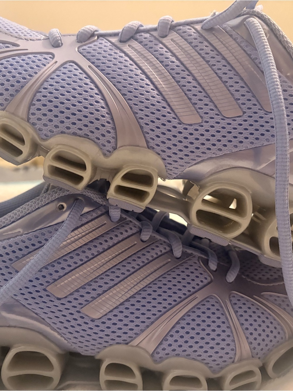 Adidas Light Lavender Mesh Running Sneakers